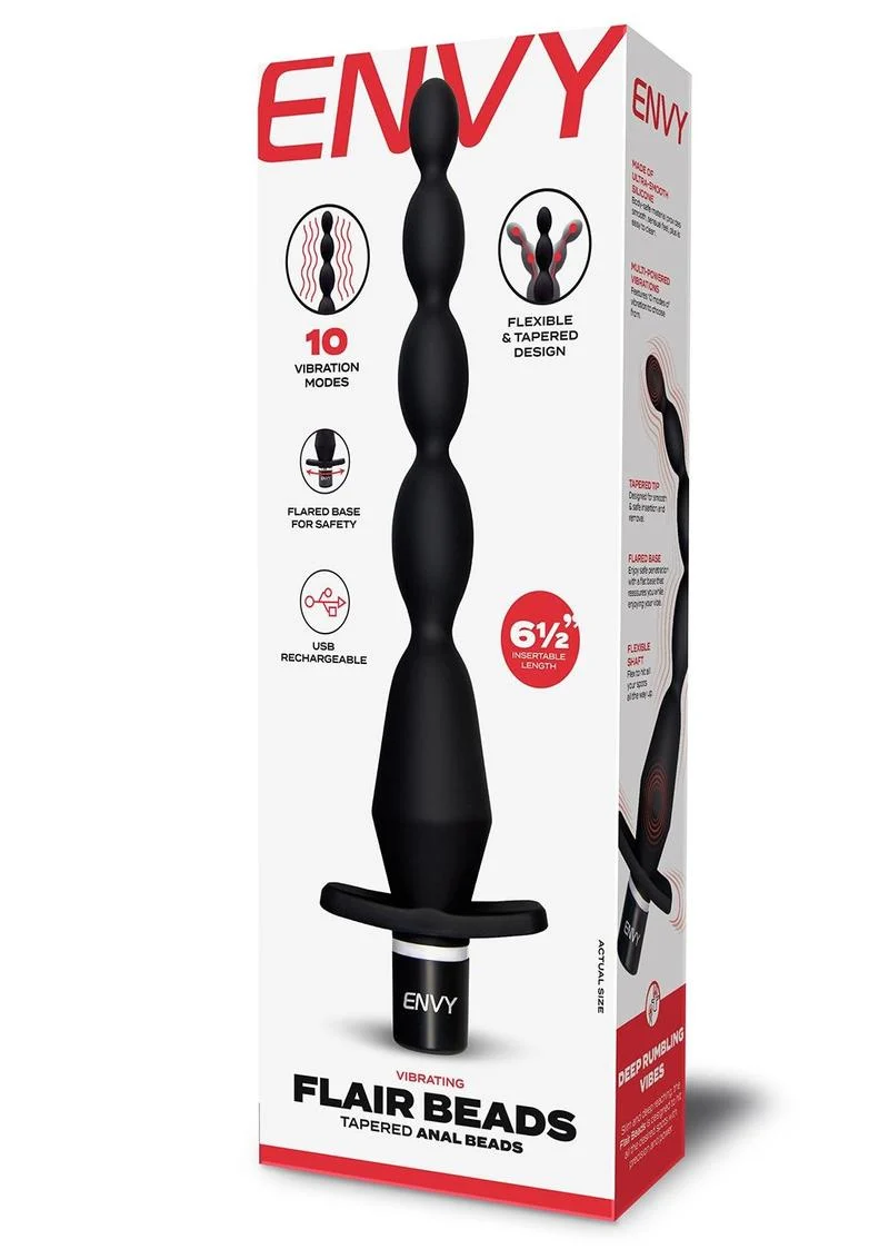 6.5 Tapered Vibrating Anal Beads Flair