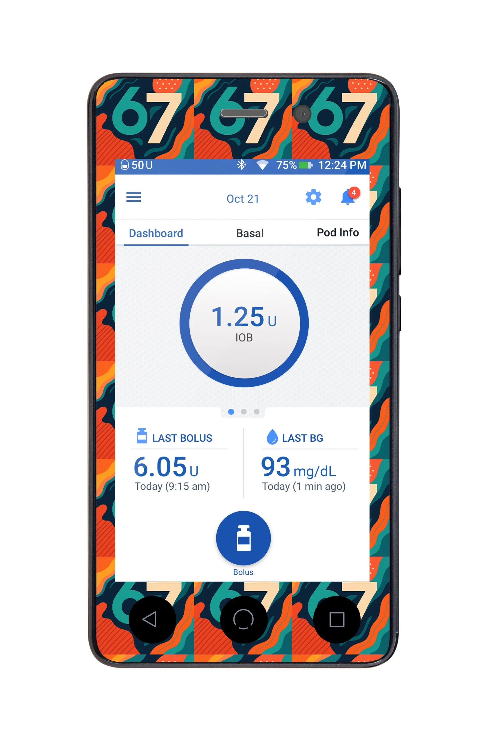 6/7 Sticker for Omnipod DASH PDM – Pump Peelz