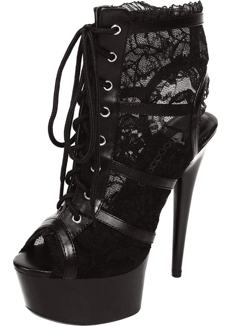 6in. Black Lace Bootie