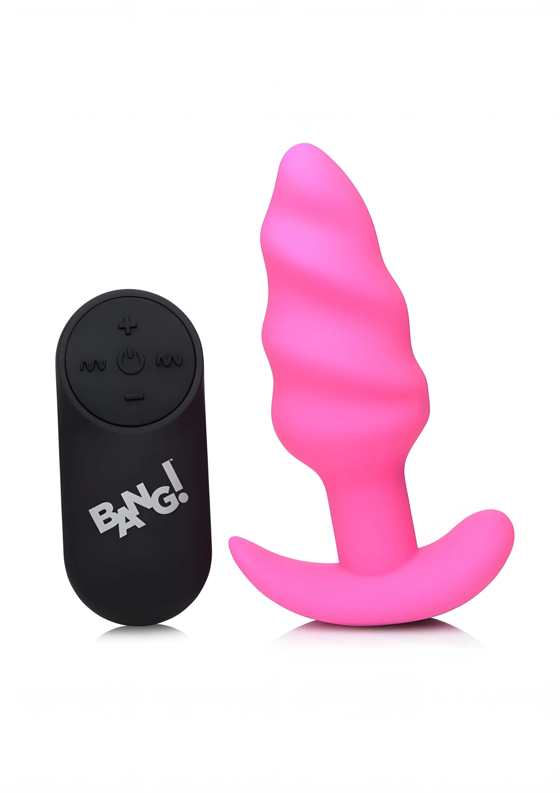 21X Remote Control Silicone Swirl Butt Plug