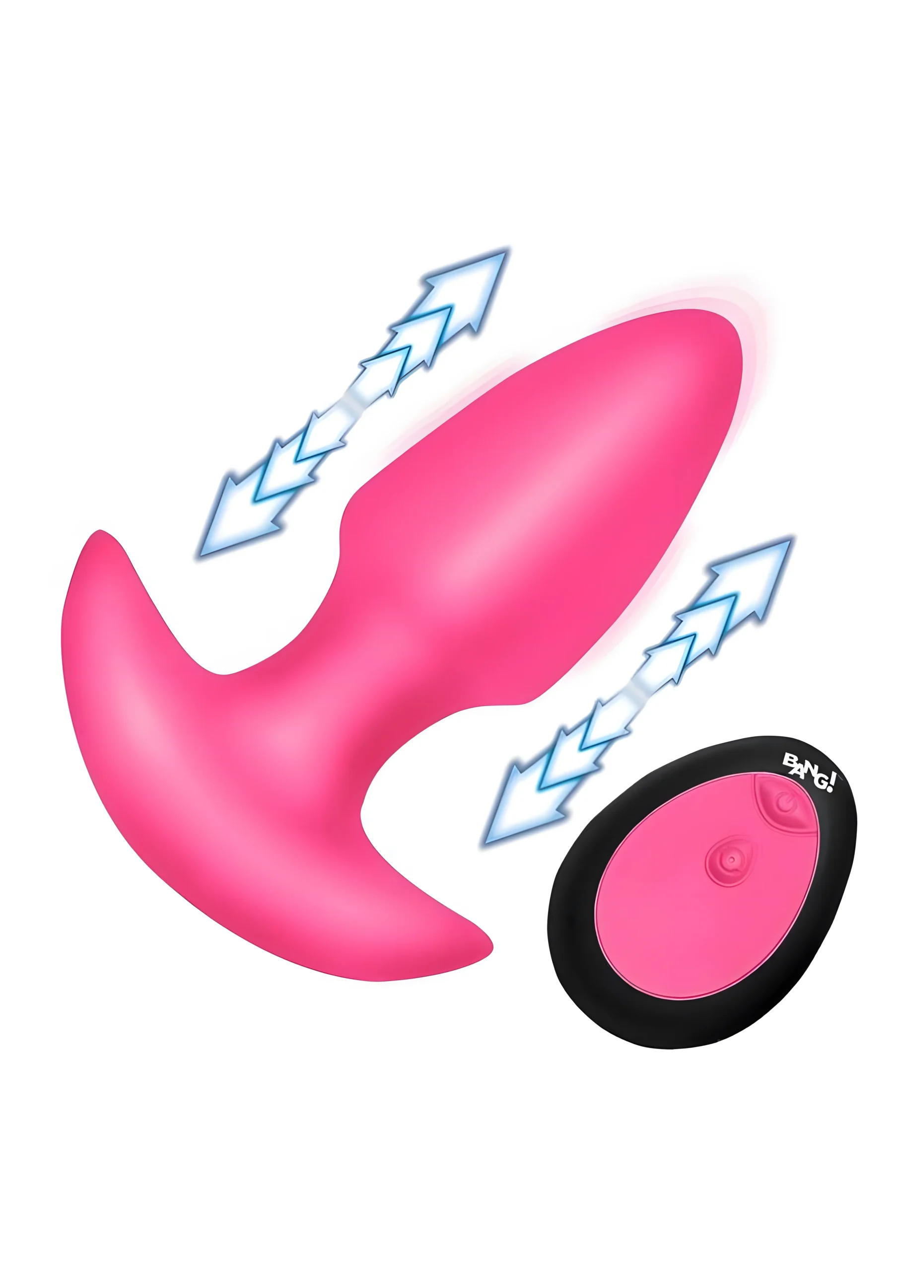 Thrusting Vibrating Silicone Plug Pink