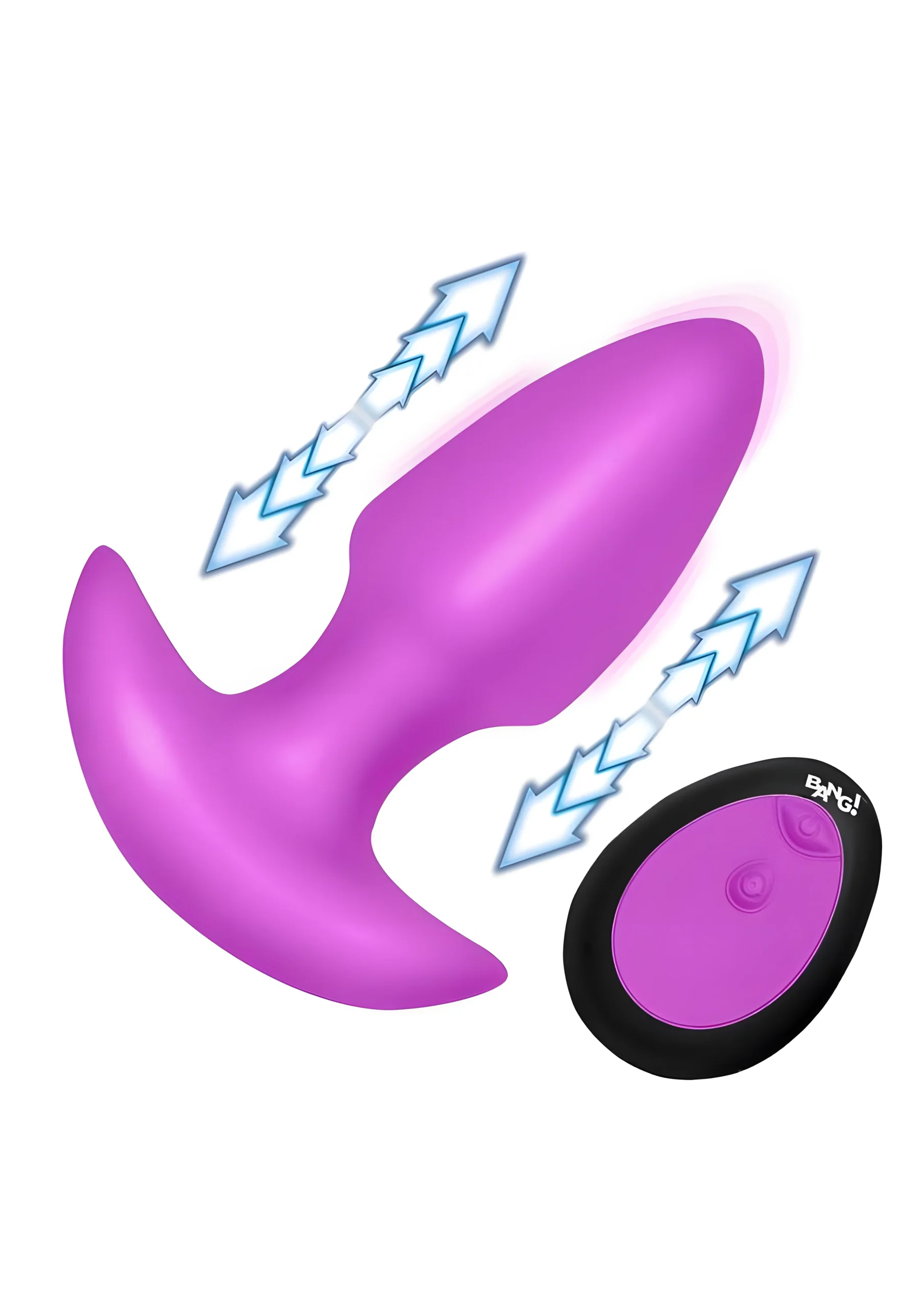 Thrusting And Vibrating Silicone Plug Purple