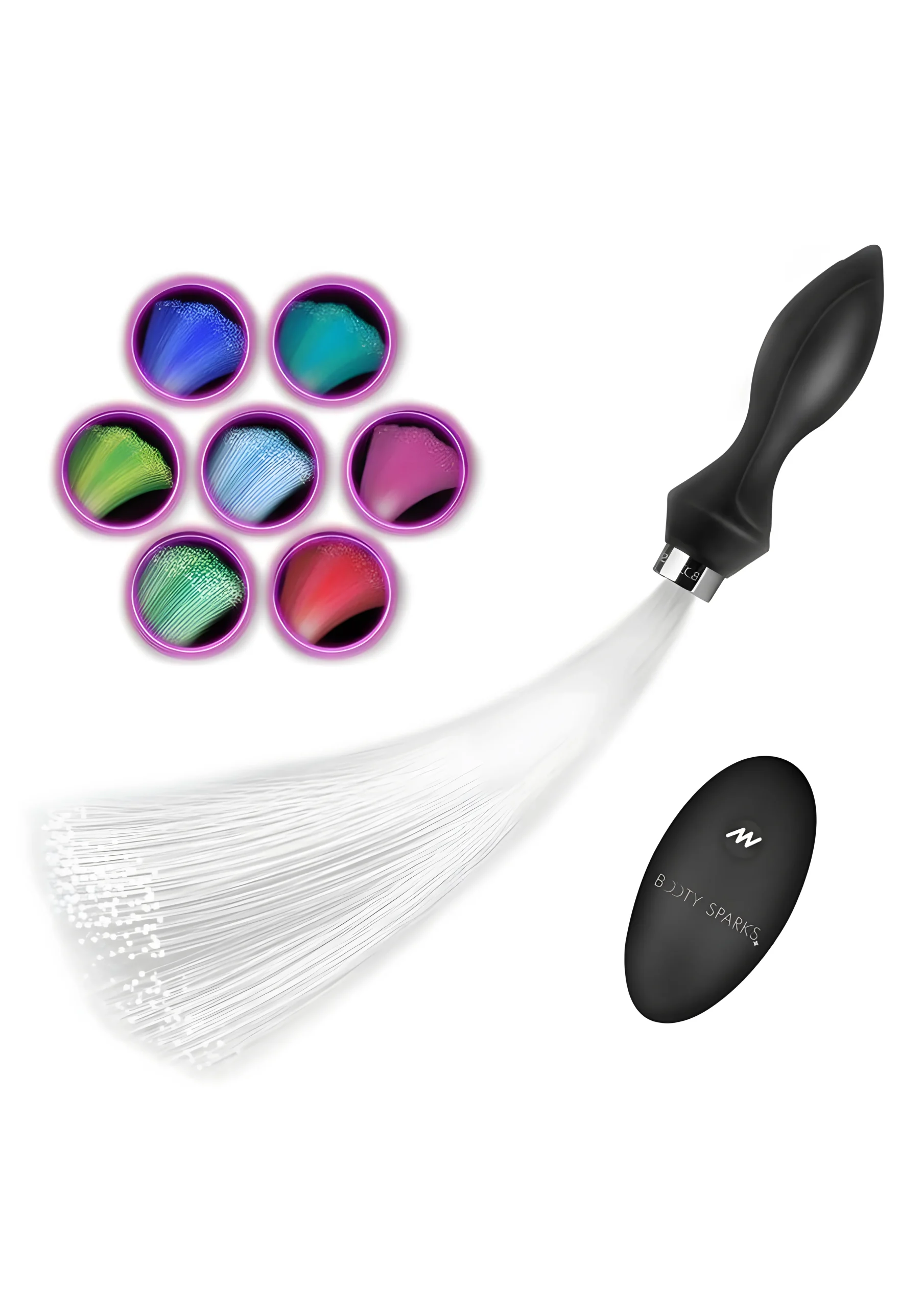 Vibrating Silicone Fiber Optic Plug