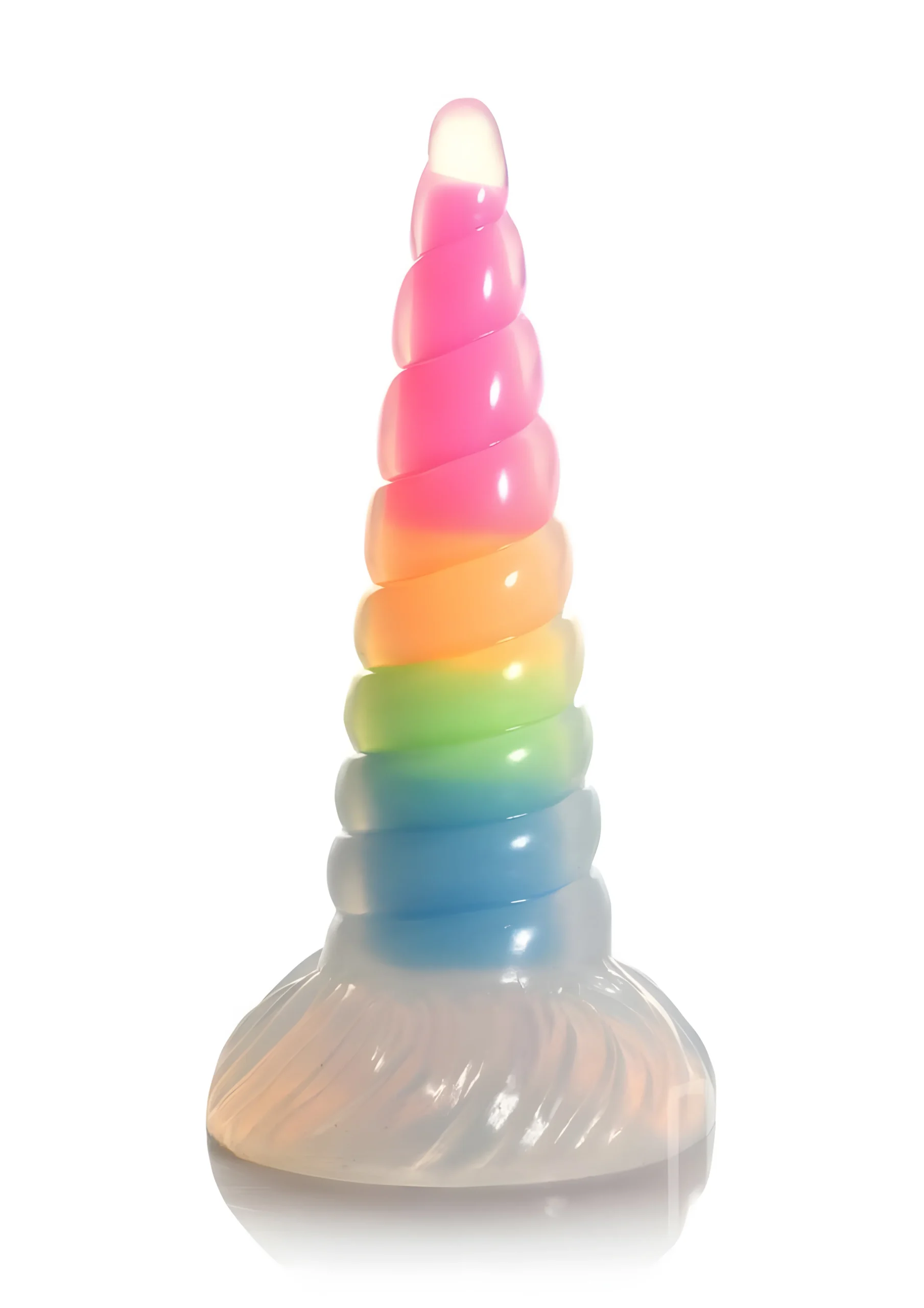Uni Glow Rainbow Silicone Dildo