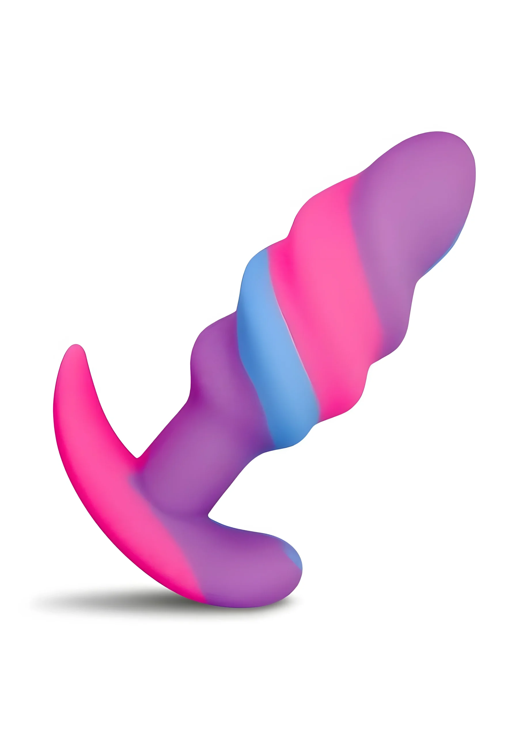 Unicorn Swirl Silicone Butt Plug Small