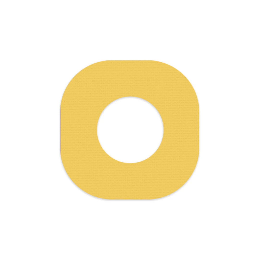 Solid Color Yellow Dexcom G7 and Stelo Patch Tape - Pump Peelz