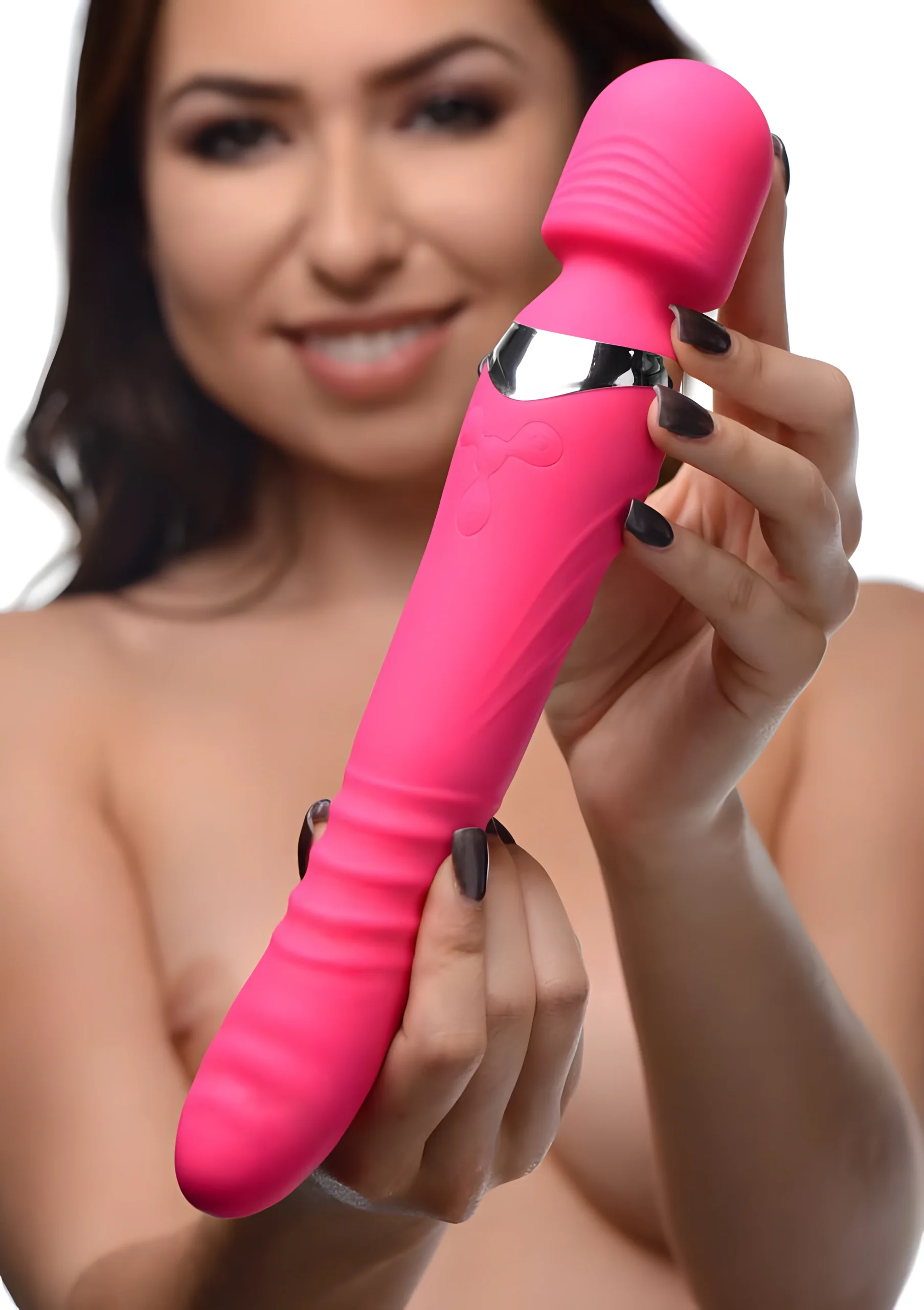 Ultra Thrusting Silicone Wand Vibrator