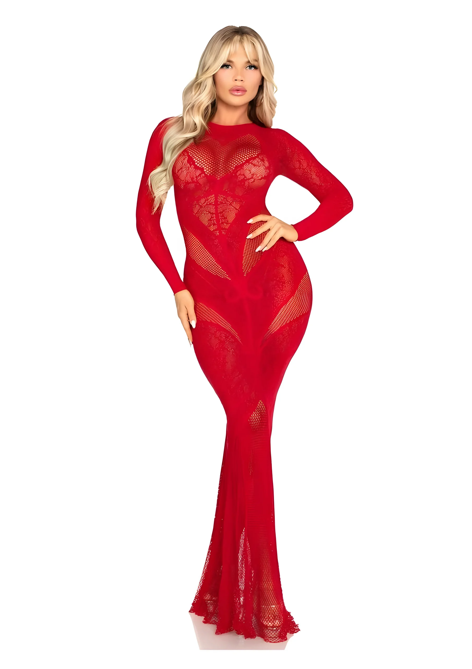 Sweet Seduction Red Bodycon Dress OS