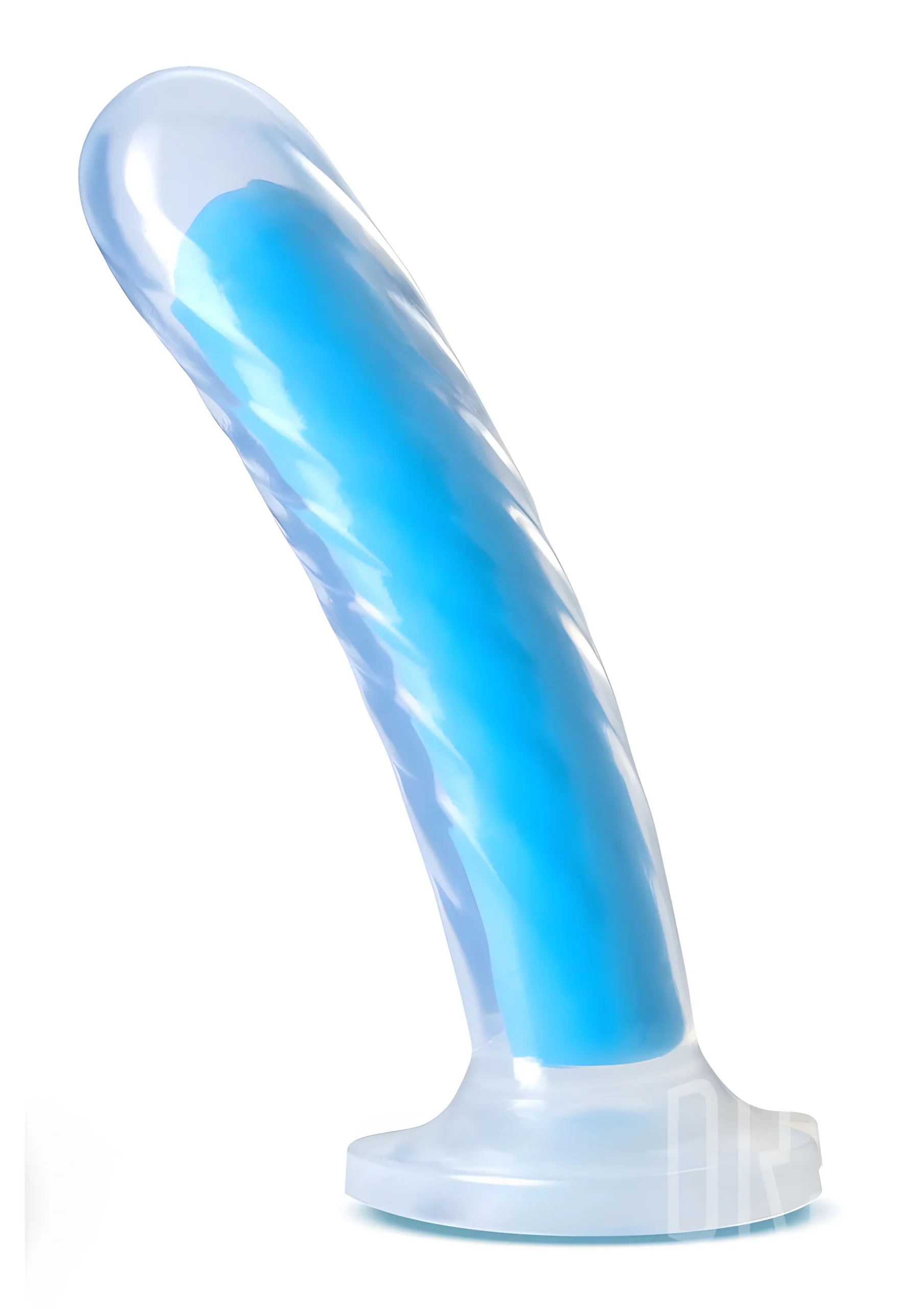 Tao Glow In The Dark Neon Blue Dildo 7 Inch