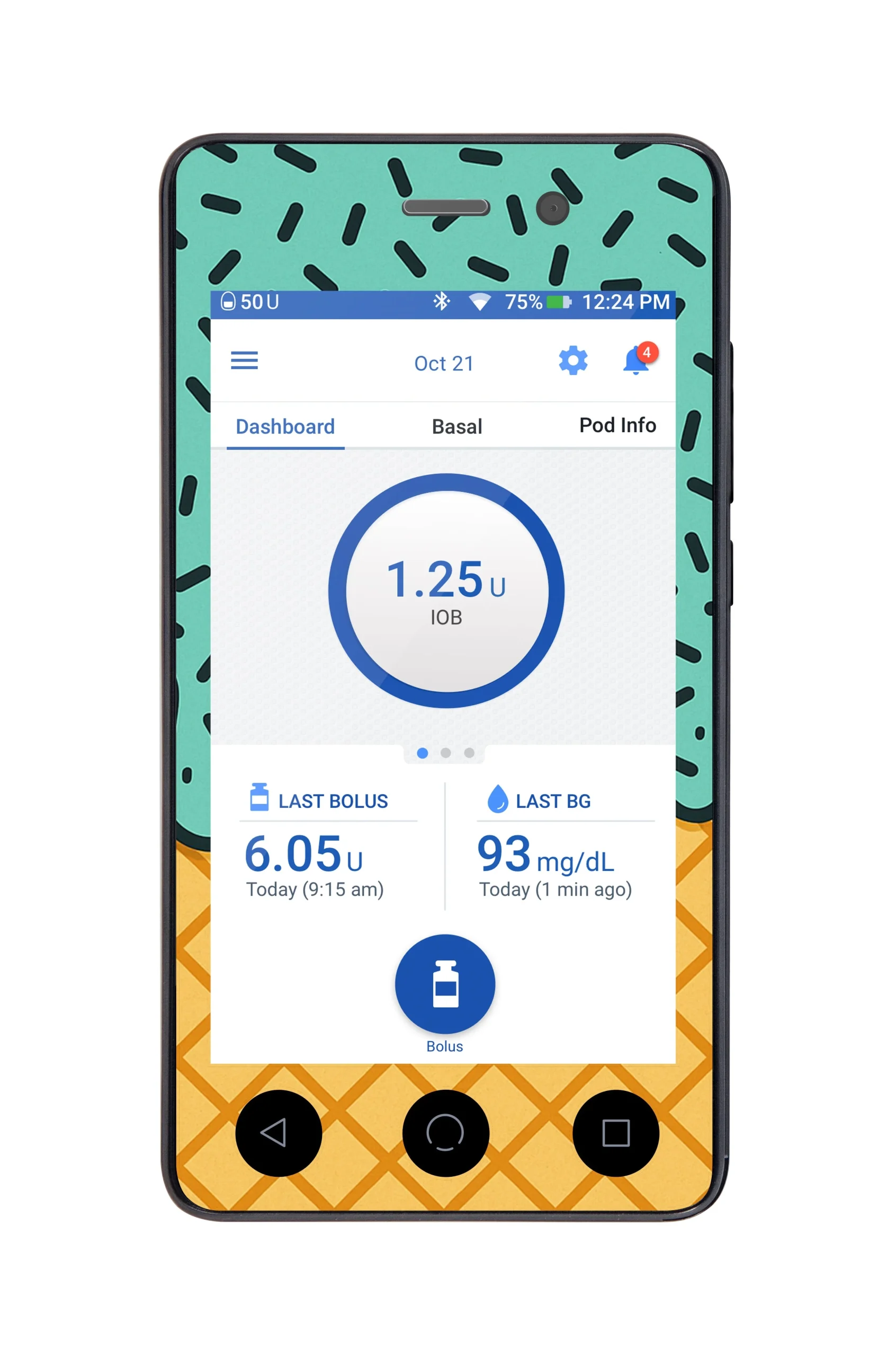 Ice Cream Social Sticker for Omnipod DASH PDM – Pump Peelz