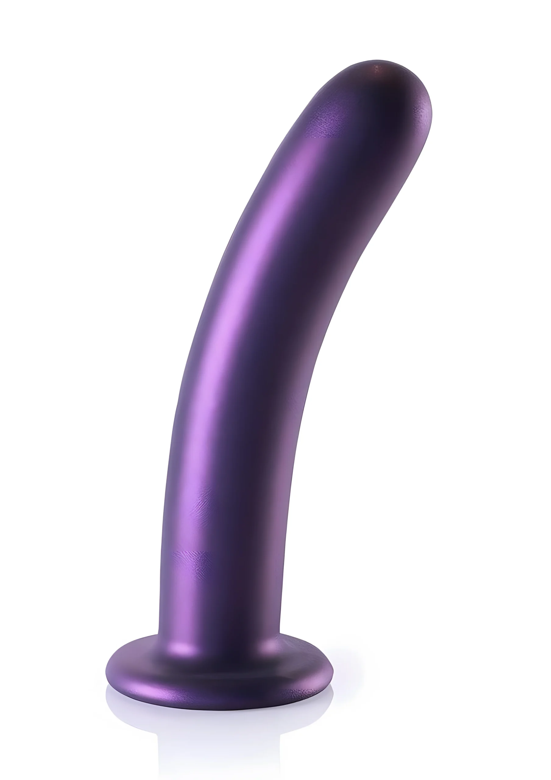 Smooth G-Spot Dildo Metallic Purple 7 Inch