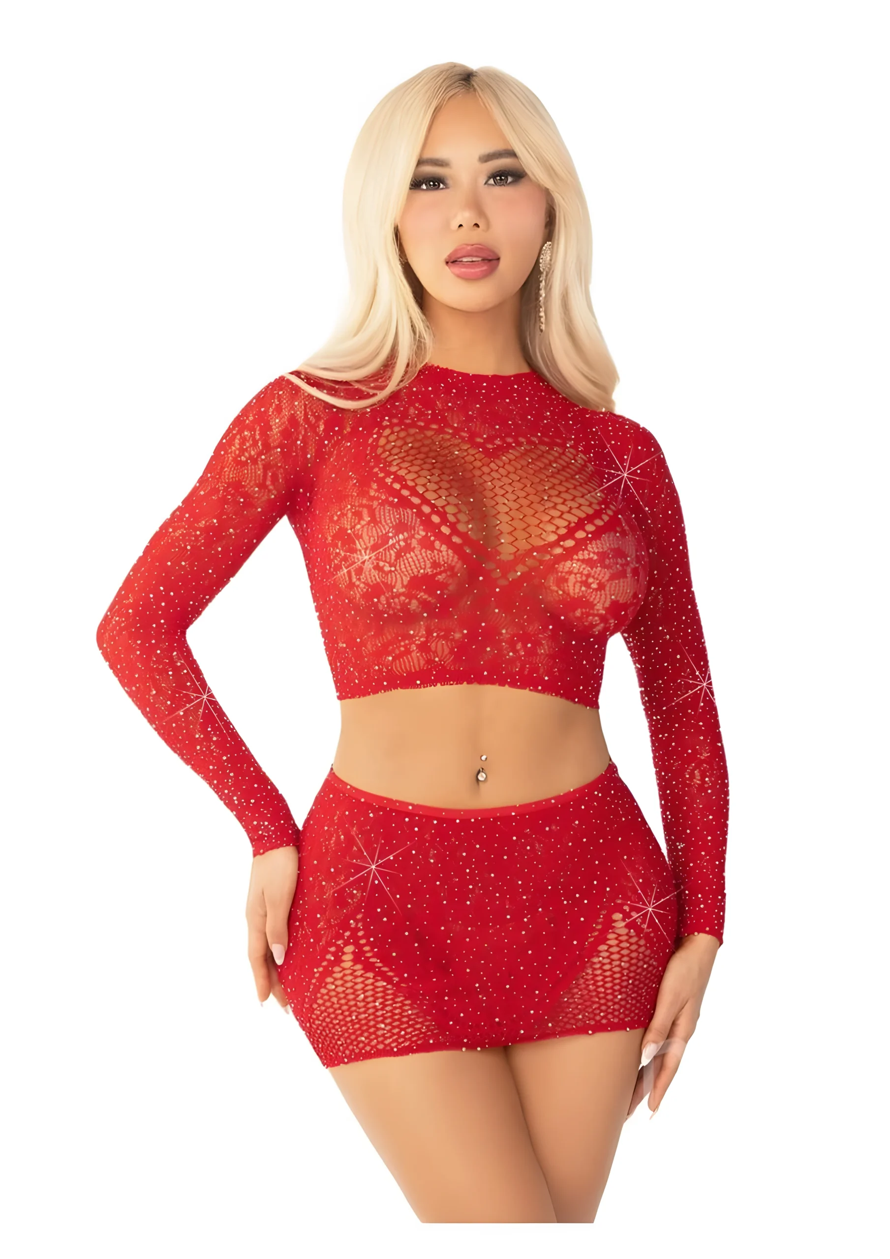 Wildest Dreams Red Crop Top and Skirt Set