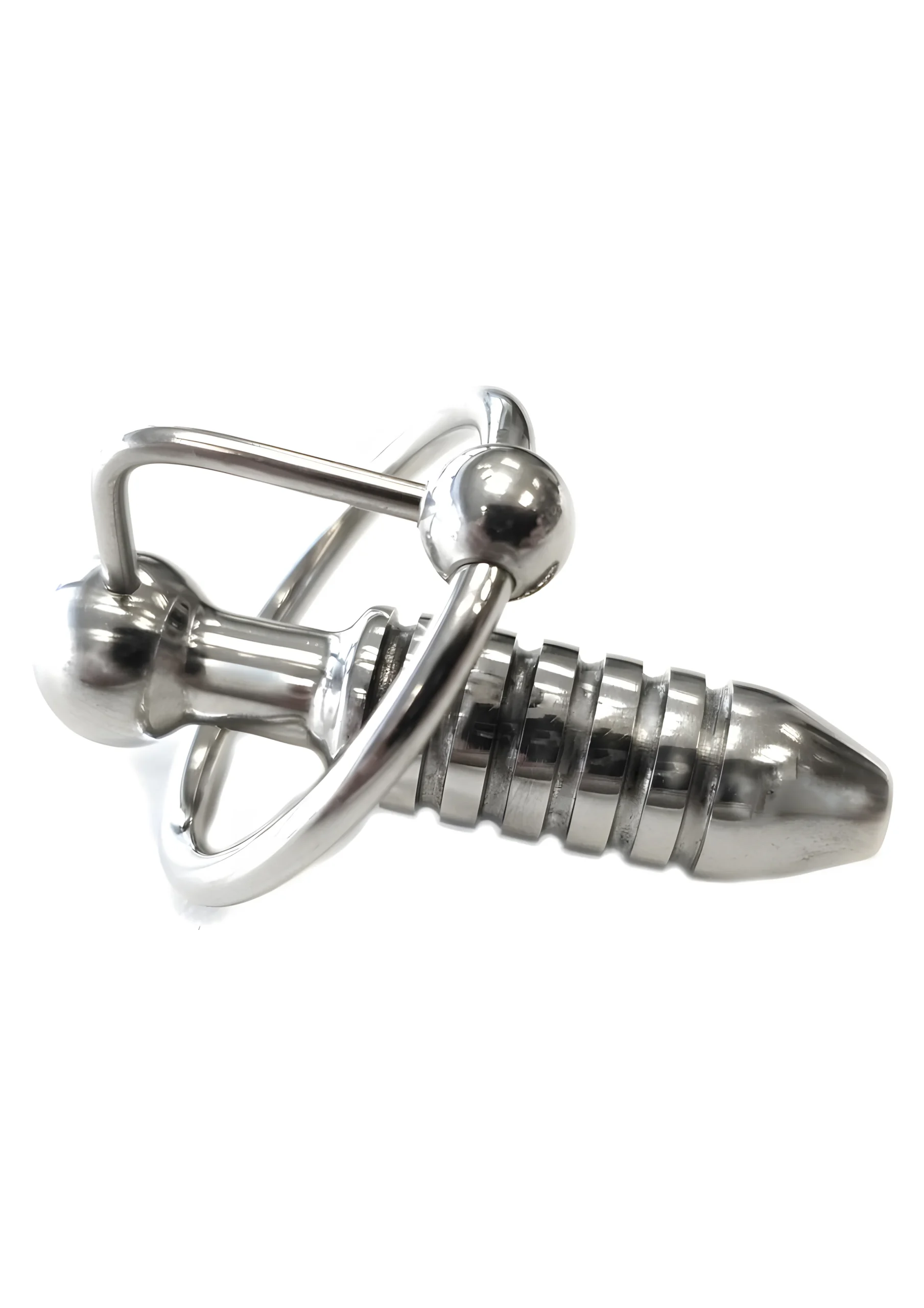 Steel Beaded Probe with Cock Ring