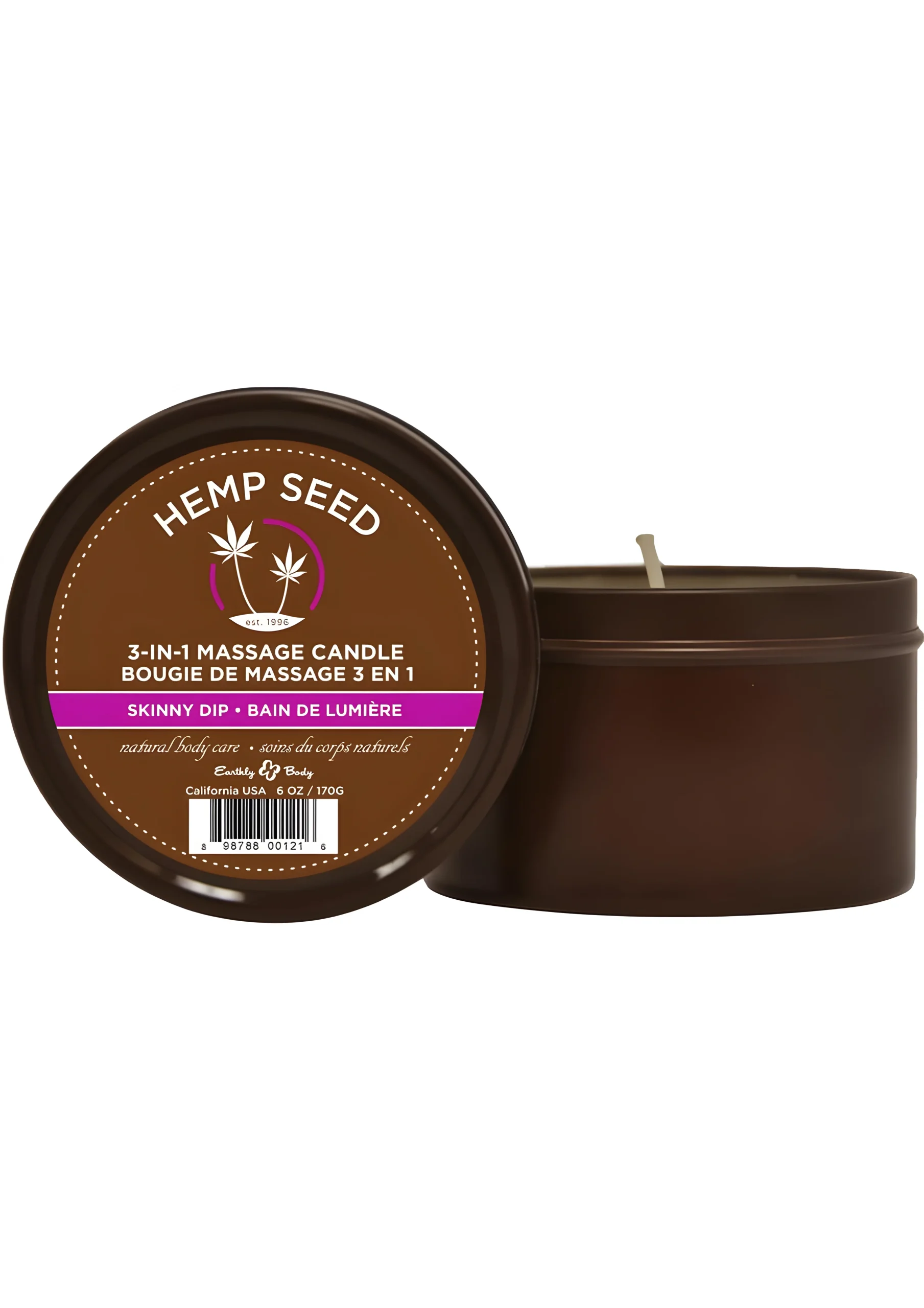 Skinny Dip Hemp Seed Massage Candle 6oz