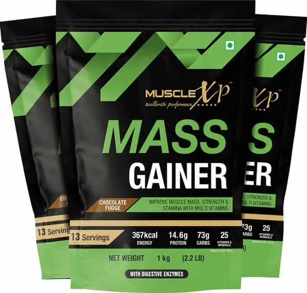 Budget Order Musclexp Mass Gainer Chocolate Fudge 1kg Pouch (2.2 Lb) (Pack Of 3) Online