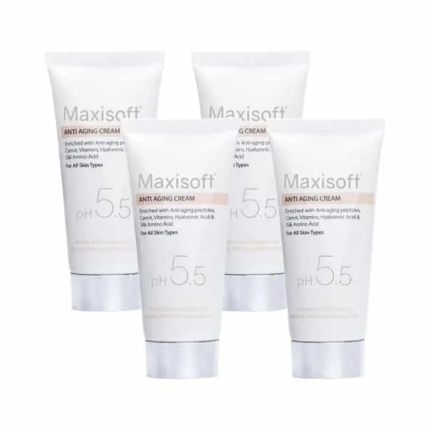 Order Maxisoft Anti-Aging | Ph 5.5 | Cream | Tube | 50 Gm | Pack Of 4 Online Best Choice