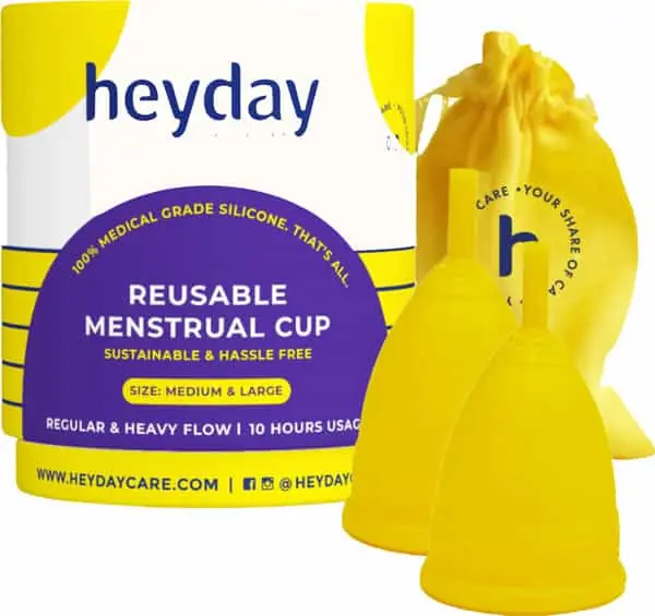 Best Seller Order Heyday Reusable Medium + Heyday Large Menstrual Cup Combo (1 Cup | Regular + Heavy Flow) Online