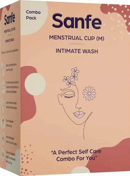Crafted Order A Perfect Self-Care Combo(Sanfe Medium Menstrual Cup + Intimate Wash 100 Ml) Online