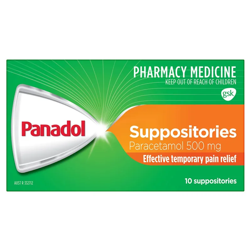 Holiday Sale Panadol Suppositories Effective Pain Relief 10 Suppositories