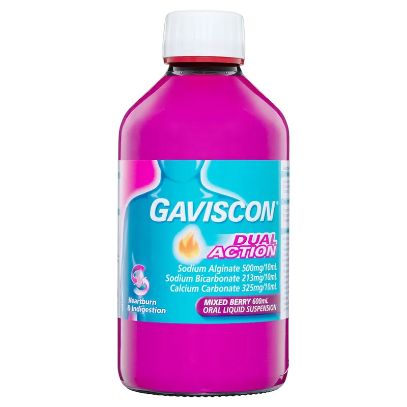Top Pick Gaviscon Dual Action Liquid Mixed Berry 600ml