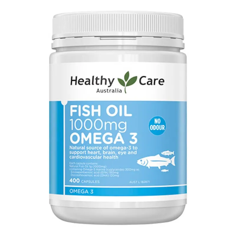 Healthy Care Fish Oil 1000mg Omega-3 400 Capsules Limited Edition