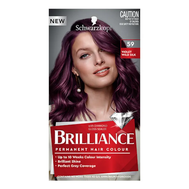 Schwarzkopf Brilliance Permanent Hair Colour 59 Violet Wild Silk Fan Favorite