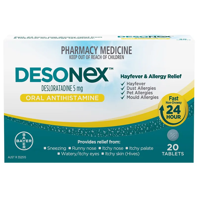 Desonex Allergy & Hayfever Relief 20 Tablets Latest