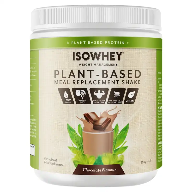IsoWhey Plant-Based Meal Replacement Shake Chocolate 550g High Quality