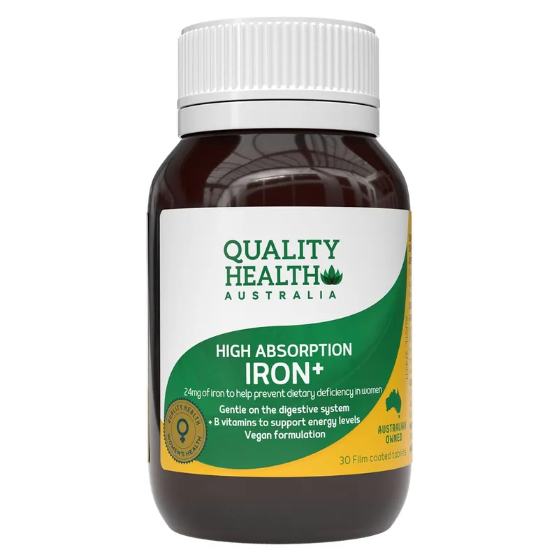 Crafted Quality Health High Absorption Iron+ 30 Tablets