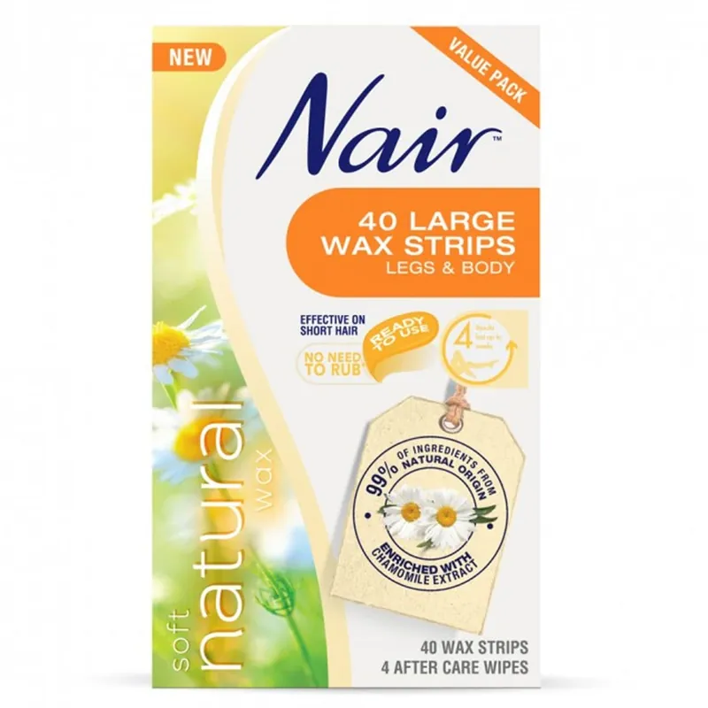Clearance Nair Natural Large Wax Strips 40 Pack