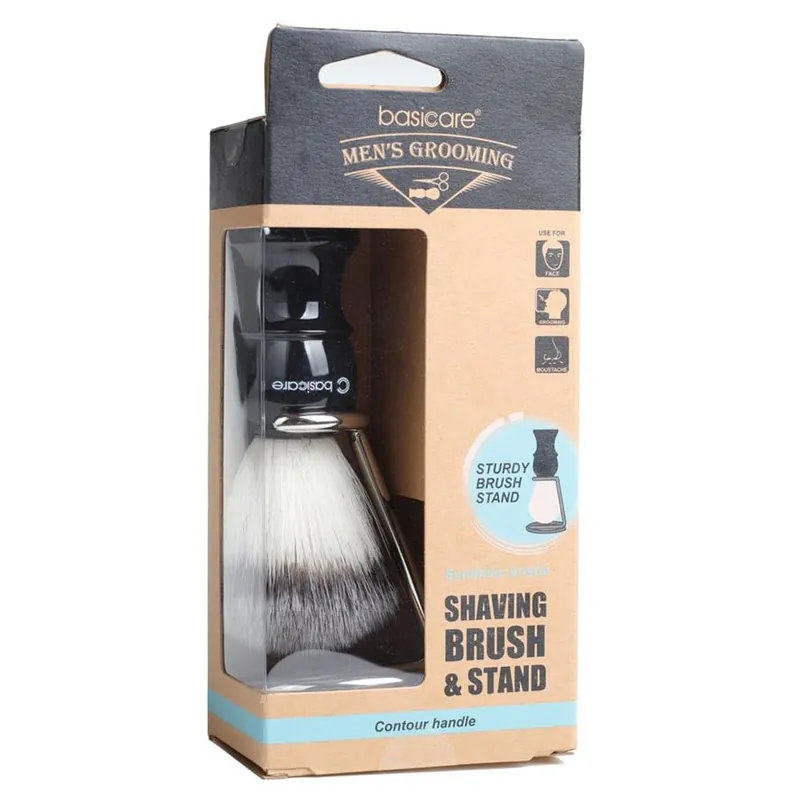 Place Order Basicare Mens Grooming Shaving Brush With Stand