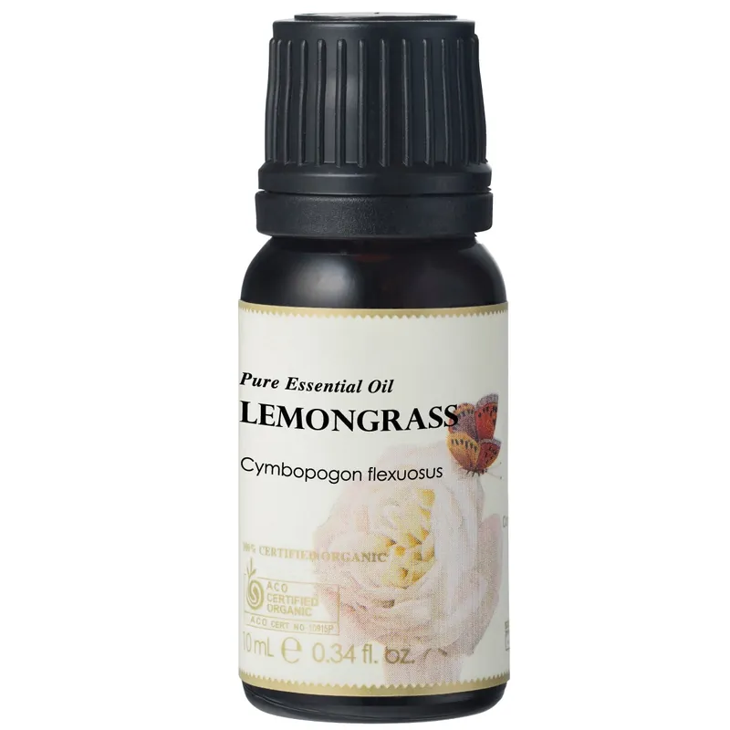 Authentic Ausganica Certified Organic Lemongrass Essential Oil 10ml