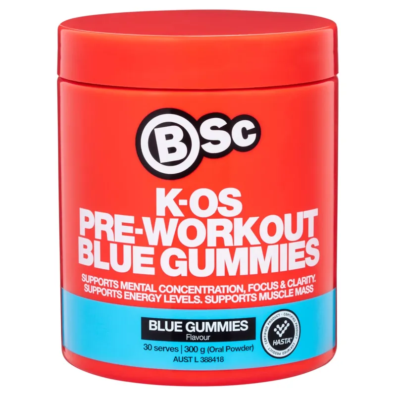 Special Offer BSc K-OS Pre-Workout Blue Gummies 300g