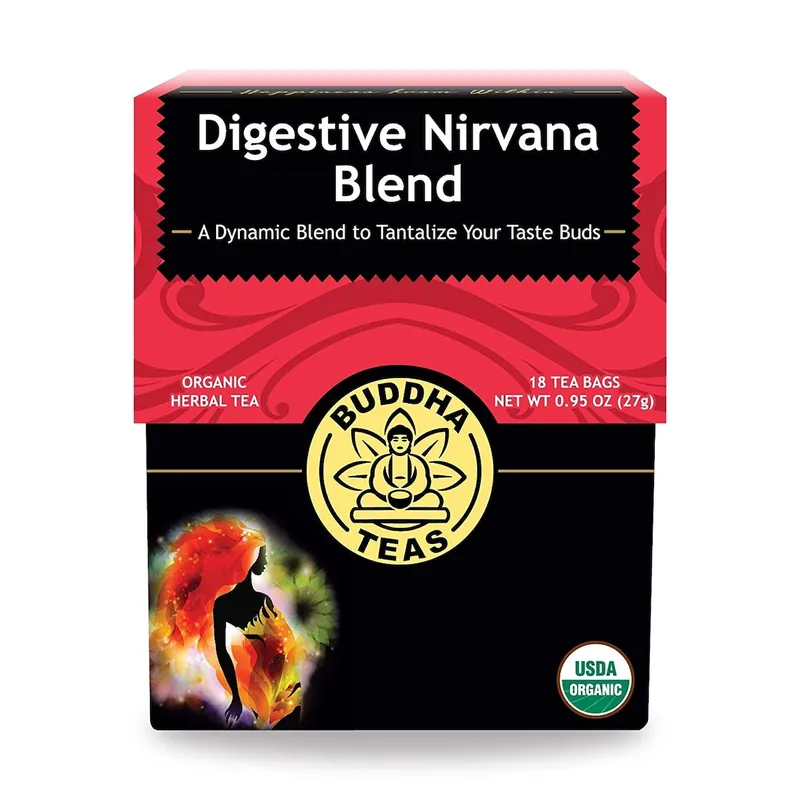 Time-Limited Buddha Teas Organic Herbal Tea Digestive Nirvana Blend 18 Pack