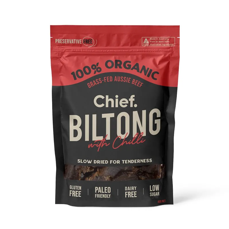 Bulk Order Chief Beef and Chilli Biltong 30g
