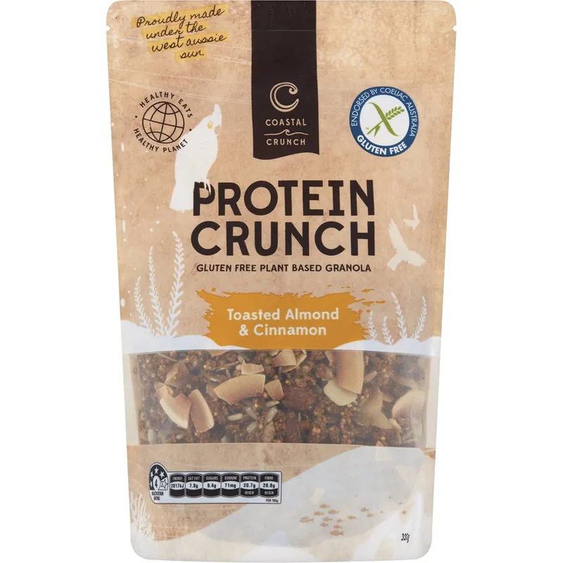 While Supplies Last Coastal Crunch Protein Crunch Granola Toasted Almond & Cinnamon 320g