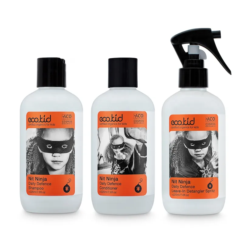Free Returns Eco.kid Organics Nit Ninja Daily Defence Spritz Triple Pack Bundle
