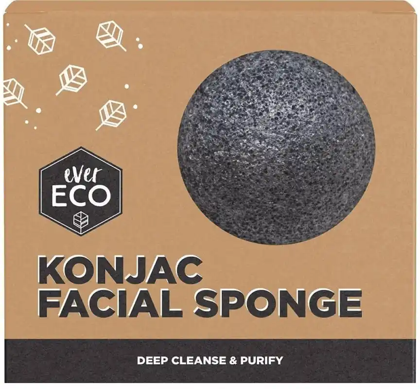 Big Sale Ever Eco Konjac Facial Sponge Charcoal 1 Pack