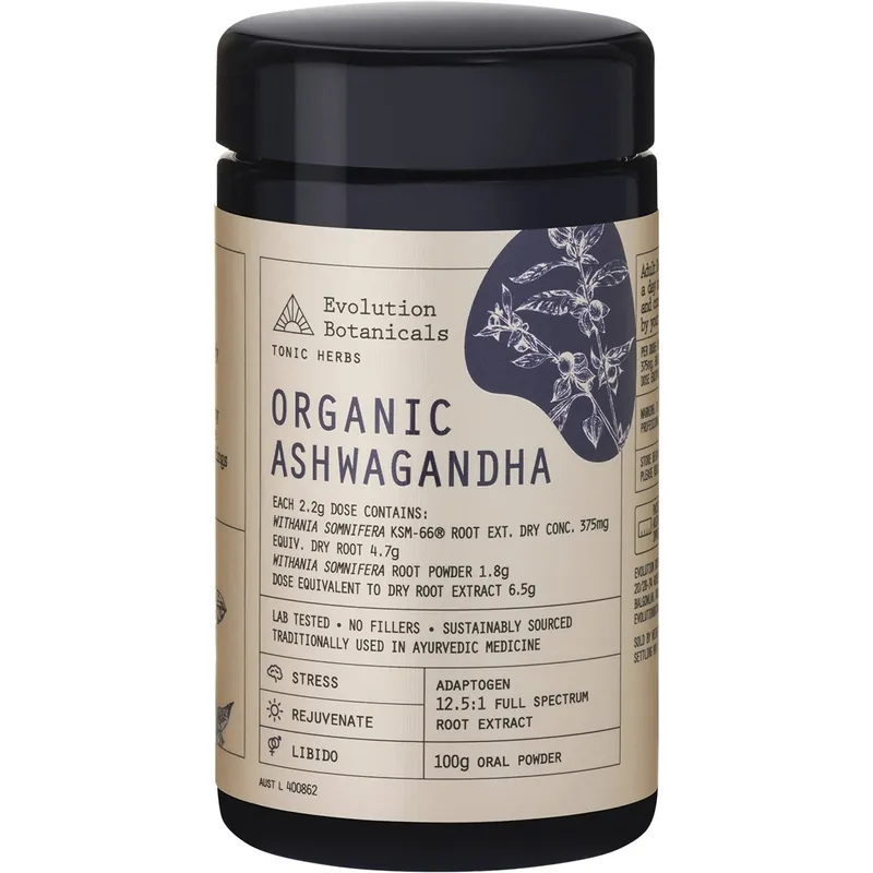 Evolution Botanicals Ashwagandha Tonic Herbs 100g Sale