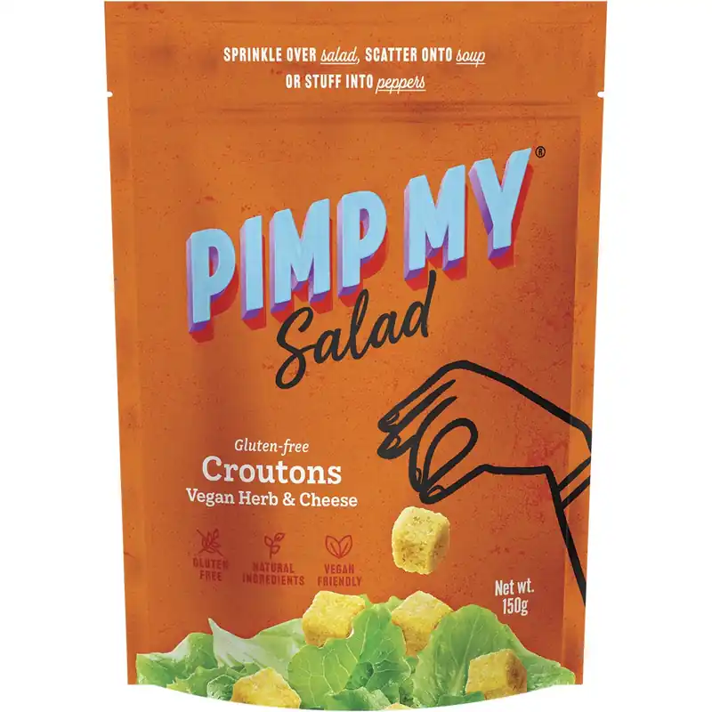Extraordinary Foods Pimp My Salad Croutons Vegan Herb & Cheese 150g Budget