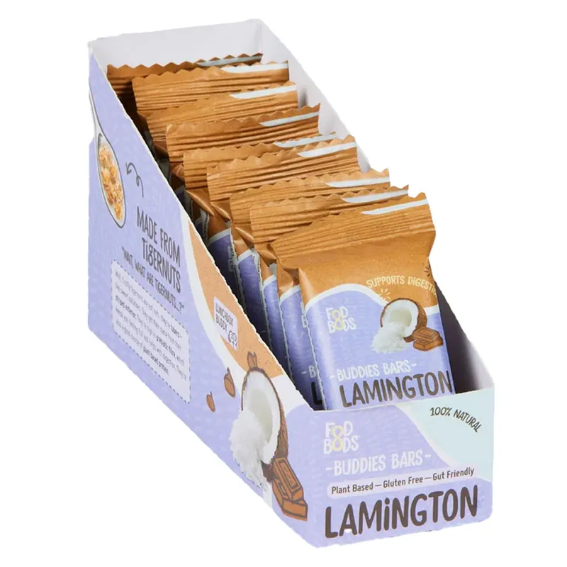 Fodbods Buddies Lamington Bars 12 x 30g New Arrival
