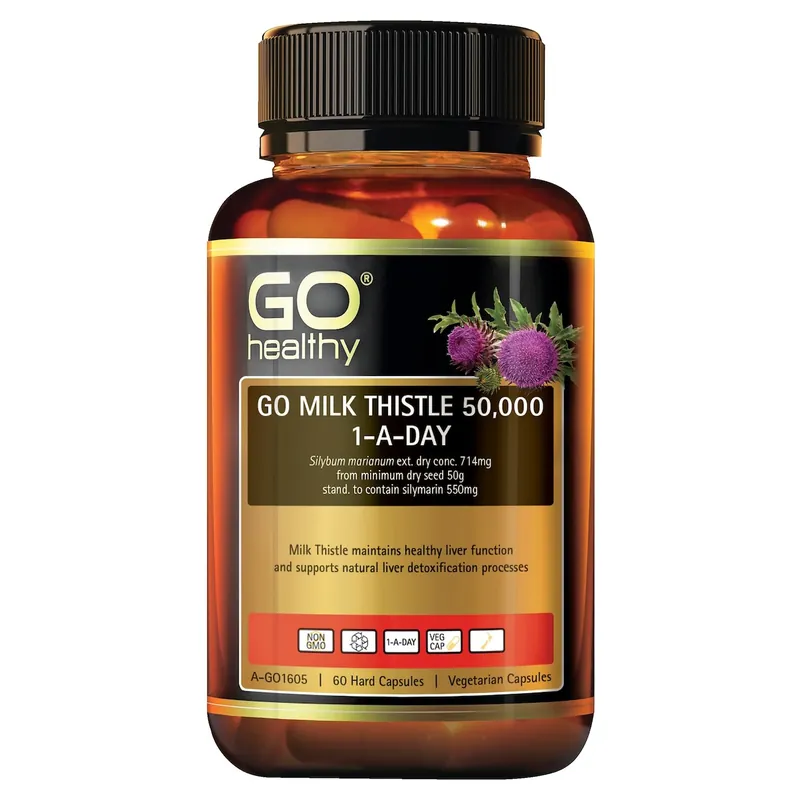 Save Now GO Healthy Milk Thistle 50000 1-A-Day 60 Vege Capsules