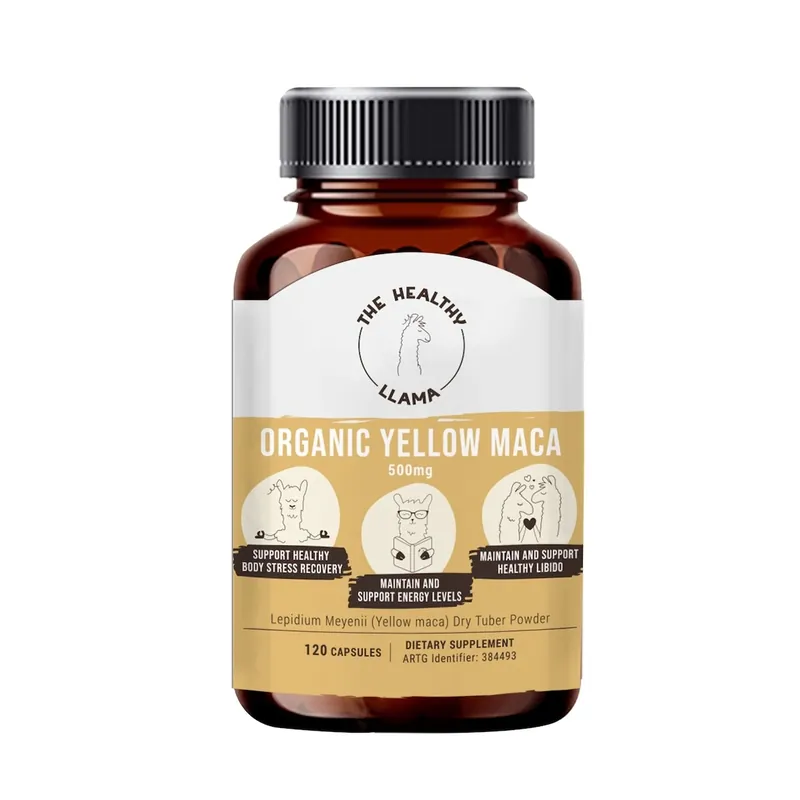 Best Choice Healthy Llama Organic Yellow Maca 120 Capsules