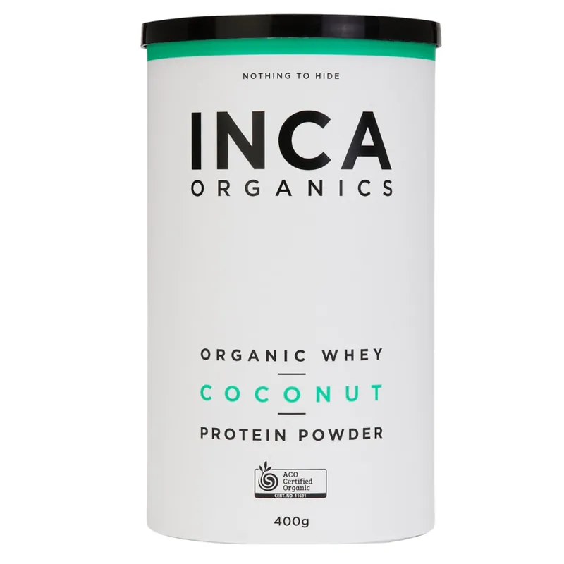 Inca Organics Organic Whey Protein Powder Coconut 400g Special Discount