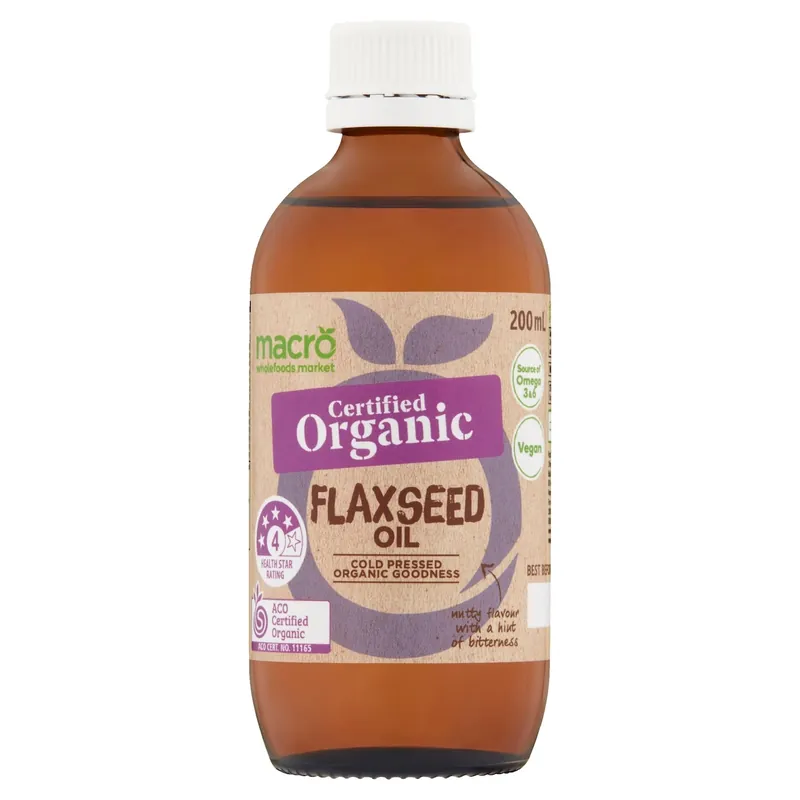 Macro Organic Flaxseed Oil 200ml Luxury