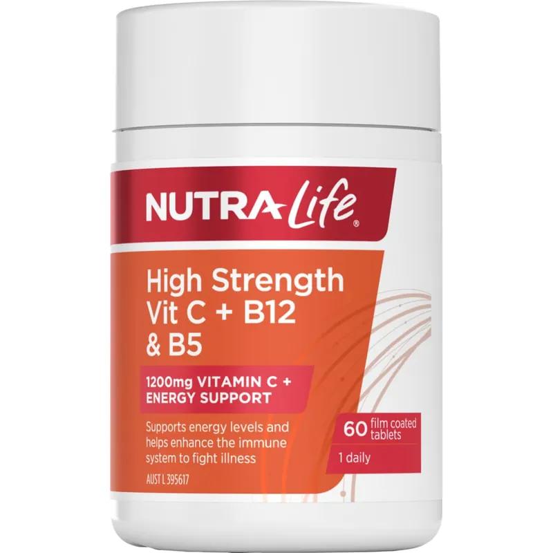 Nutra-Life Vitamin C + B12 & B5 60 Tablets Top Rated
