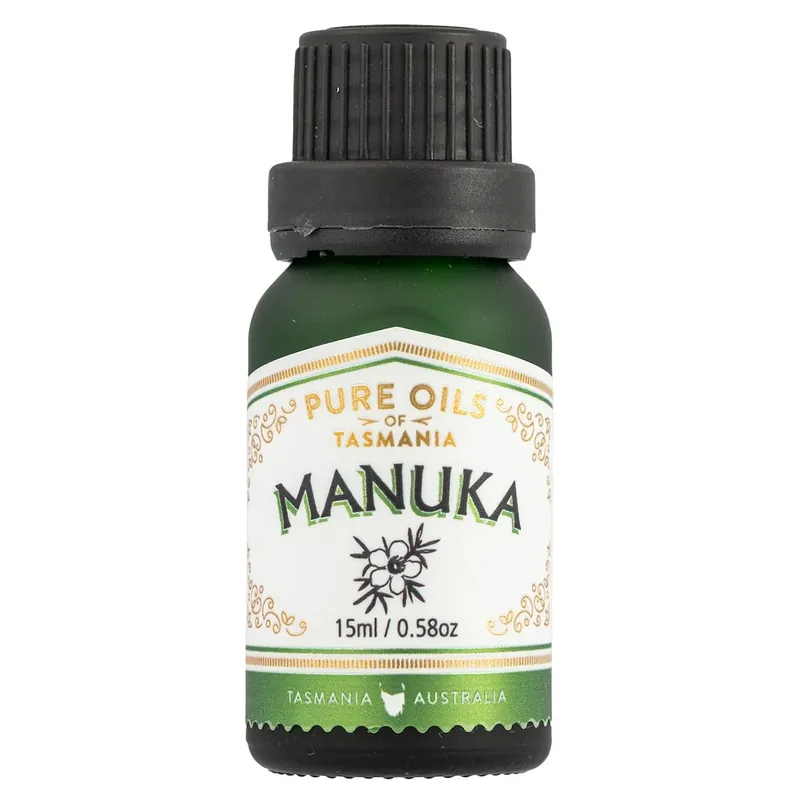 Handmade Pure Oils of Tasmania Pure Manuka Essential Oil in Bamboo Box 15ml