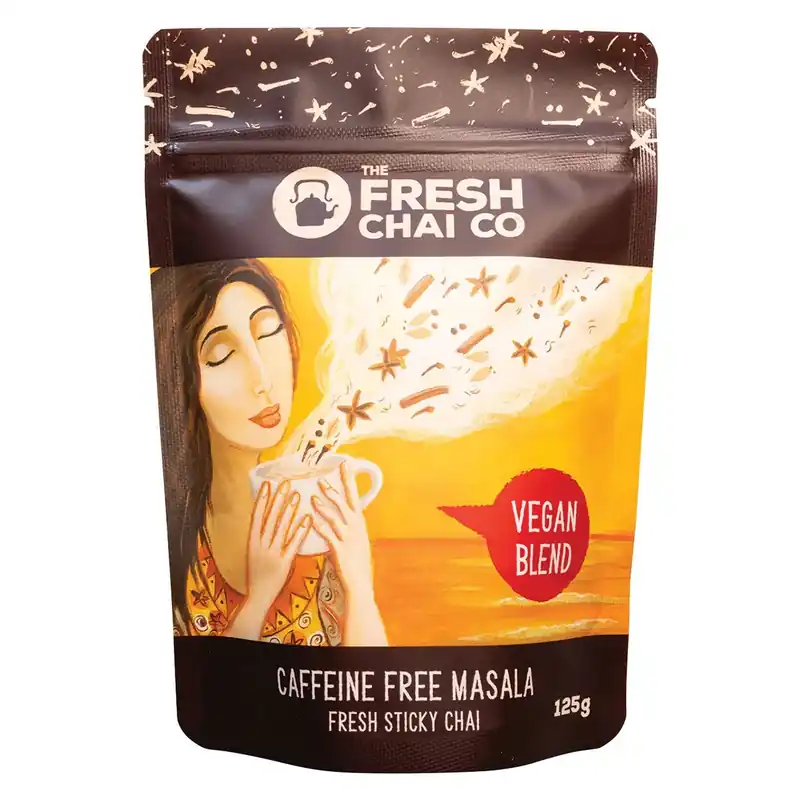 Wholesale The Fresh Chai Co Caffeine Free Masala Fresh Sticky Chai 125g