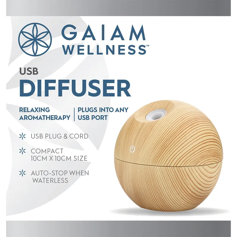 Gaiam Diffuser with USB 10cm x 10cm Weekend Sale