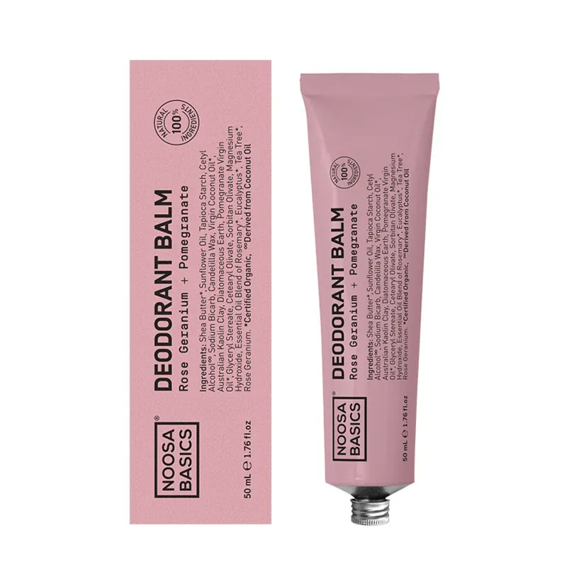 Noosa Basics Deodorant Balm Rose Geranium + Pomegranate 50ml Best Price